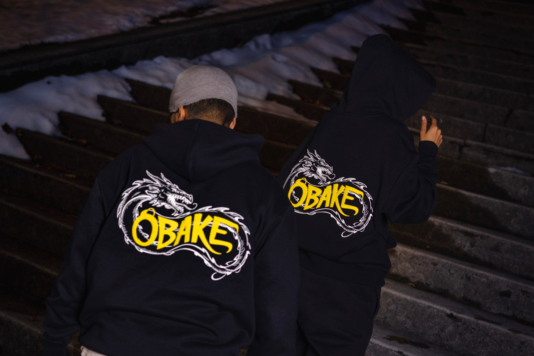 Navy Blue Obake Dragon Sweat Pants
