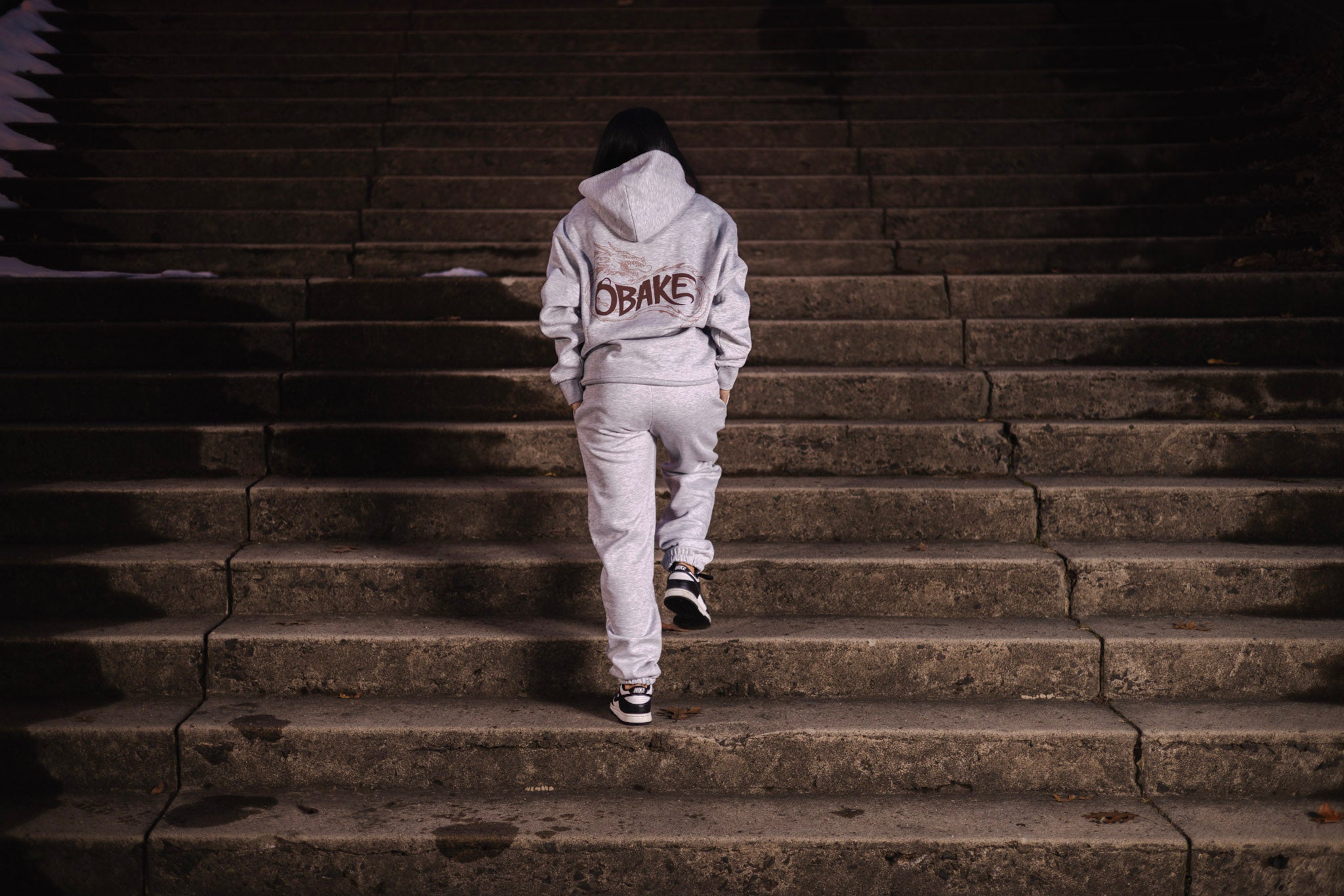 Gray Obake Dragon Hoodie
